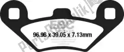 Here you can order the brake pad sfa650 organic scooter brake pads from EBC, with part number EBCSFA650: