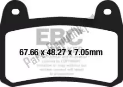 remblok fa658 organic brake pads van EBC, met onderdeel nummer EBCFA658, bestel je hier online: