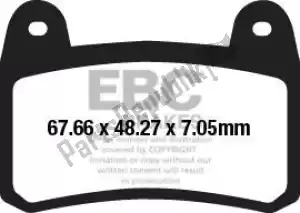 EBC EBCFA658V brake pad fa658v semi sintered street pads - Bottom side