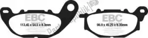 EBC EBCFA663 remblok fa663 organic brake pads - Onderkant