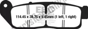 EBC EBCFA672V brake pad fa 672v semi sintered brake pads - Bottom side