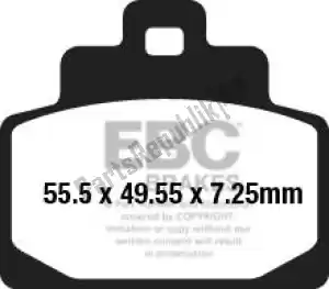 EBC EBCSFA681 remblok sfa681 organic scooter brake pads - Onderkant