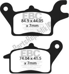 EBC EBCFA691HH pastilha de freio fa691hh hh pastilhas de freio sportbike sinterizadas - Lado inferior