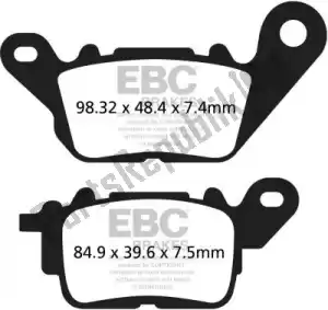 EBC EBCSFA694 brake pad sfa694 organic scooter brake pads - Bottom side