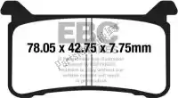 EBCGPFAX700HH, EBC, Remblok gpfax700hh race hh sintered brake pads    , Nieuw