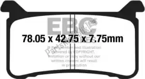EBC EBCGPFAX700HH brake pad gpfax700hh race hh sintered brake pads - Bottom side