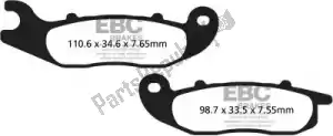 EBC EBCSFA693HH remblok sfa693hh hh sintered scooter brake pads - Onderkant