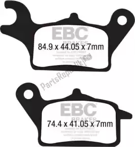 EBC EBCSFAC708 brake pad sfac708 carbon scooter pads - Bottom side