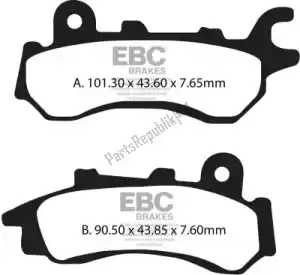 EBC EBCFA716 remblok fa716 organic brake pads - Onderkant