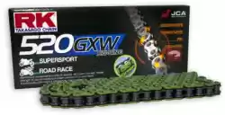 Here you can order the chain, race nm520gxw, 114 clf rivet, green from RK, with part number 2670371G: