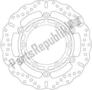 EBC EBCMD2129XC schijf md2129xc 6 button float wave disc - Bovenkant