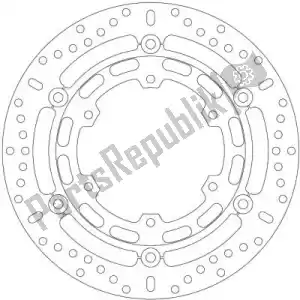 EBC EBCMD2128X disque md2128x disque rond flottant à 6 boutons - Face supérieure