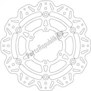 EBC EBCVR3107BLU schijf vr3107blu vee floating disc blue centre - Bovenkant