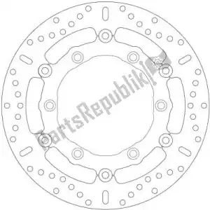 EBC EBCMD822X disco md822x 6 botones x círculo completo - Lado superior
