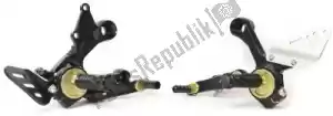 GILLES 31230802 footrest rearset rct10gt, black - Left side