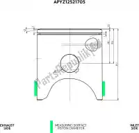 APYZ12521705A, VHM, Kit piston sv 53.95    , Nouveau