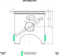 APKT08521707D, VHM, Kit pistones sv flat top 12 46.98    , Nuevo