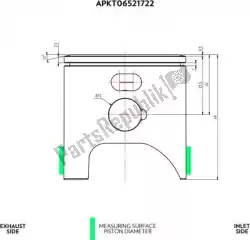 Here you can order the sv piston kit flat top 12 44. 96 from VHM, with part number APKT06521722B: