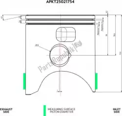 Aqui você pode pedir o kit de pistão sv 12 top 66. 32 em VHM , com o número da peça APKT25021754A2:
