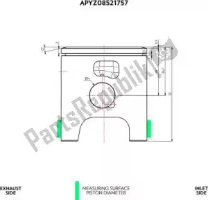 VHM APYZ08521757B sv piston kit 47.46 - Bottom side