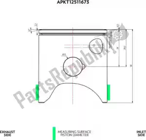 VHM APKT12511673D sv piston kit 12 top 53.98 - Left side