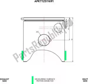 VHM APKT12511691A sv piston kit flat top 53.95 - Left side