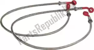 MELVIN 1401169R brake line braided brake hoses front 3 pcs red - Bottom side