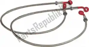 MELVIN 1401416R brake line braided brake hoses front 3 pcs red - Bottom side