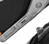 41211550, R&G, Acc rear footrest plate left side, silver    , Nieuw