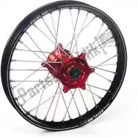 48116215116, Haan Wheels, Kit ruote 19-1.85 nero a60 cerchio-mozzo rosso    , Nuovo