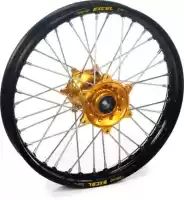 4813651632, Haan Wheels, Wheel kit 19-2.15 black rim-gold hub    , New