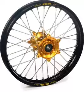 HAAN WHEELS 4811641632 wiel kit 19-2,15 black rim-gold hub - Onderkant