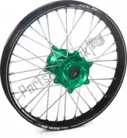 4812400237, Haan Wheels, Wheel kit 14-1.60 black rim-green hub    , New