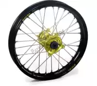 4814400334, Haan Wheels, Kit ruote 16-1.85 cerchio nero-mozzo giallo    , Nuovo