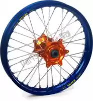 48134003510, Haan Wheels, Kit de rodas 16-1.85 cubo azul aro laranja    , Novo