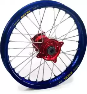 HAAN WHEELS 4812301456 kit jantes 19-1.40 bleu jante-moyeu rouge - La partie au fond