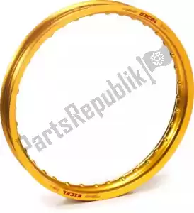 HAAN WHEELS 48135619210 wiel kit 21-1,60 gold rim-orange hub - Onderkant