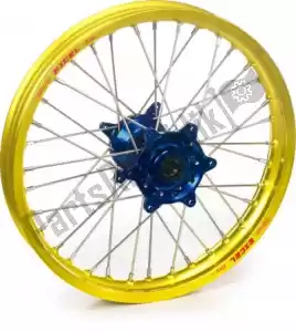 HAAN WHEELS 4811641645 kit de roues 19-2.15 jante jaune-moyeu bleu - La partie au fond