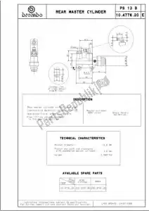 BREMBO 43147620 m cyl master cylinder ps13 - Bottom side