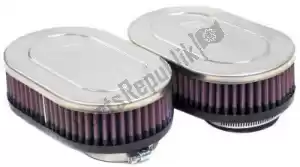K&N 13305010 filter, air universal filter chrome rc-2382 - Bottom side