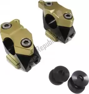 GILLES 3132010BG handlebar adjustable riser 2dgt, black/gold - Bottom side