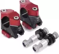 3138000BR, Gilles, Handlebar adjustable riser 2dgt, black-red    , New