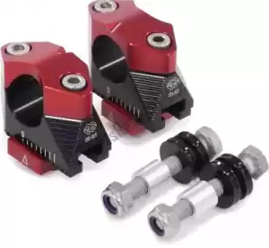 GILLES 3134007BR riser manubrio regolabile 2dgt, nero-rosso - Il fondo