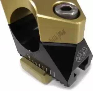 GILLES 3132002BG riser manubrio regolabile 2dgt, nero/oro - Lato superiore