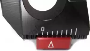 GILLES 3132019BR guidon réglable riser 2dgt, noir-rouge - Face supérieure