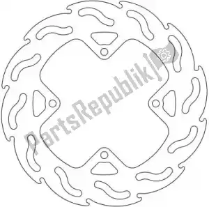 MOTO MASTER 6200110205 disc 110205, flame fixed disc 190 - Bottom side