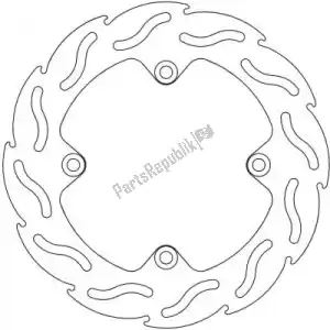 MOTO MASTER 6200110211 disc 110211, flame fixed disc 220 - Bottom side