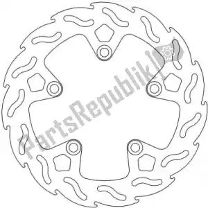 MOTO MASTER 6200110280 schijf 110280, flame fixed disc 245 - Onderkant
