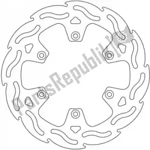 MOTO MASTER 6200110384 disc 110384, flame fixed disc 220 - Bottom side