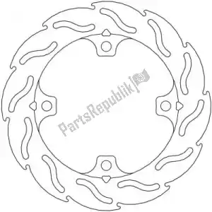 MOTO MASTER 6200110414 schijf 110414, flame fixed disc 220 - Onderkant